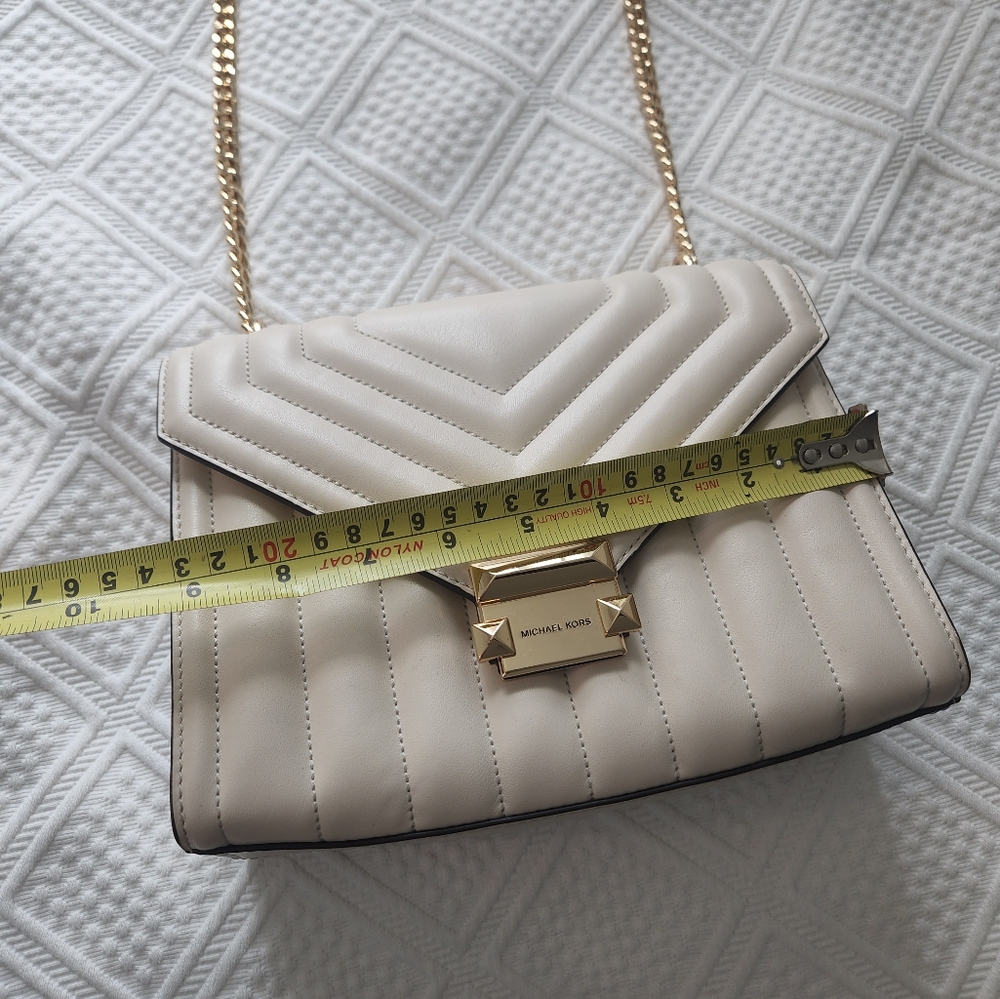 Michael Kors Cream Quilted Shoulder Bag